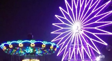 又一“夜幕之眼”誕生！廣西百色沙灘公園摩天輪亮化工程