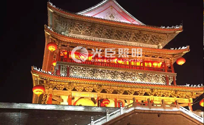 燈與歷史文化的融合，LED貼片洗墻燈亮化傳統建筑