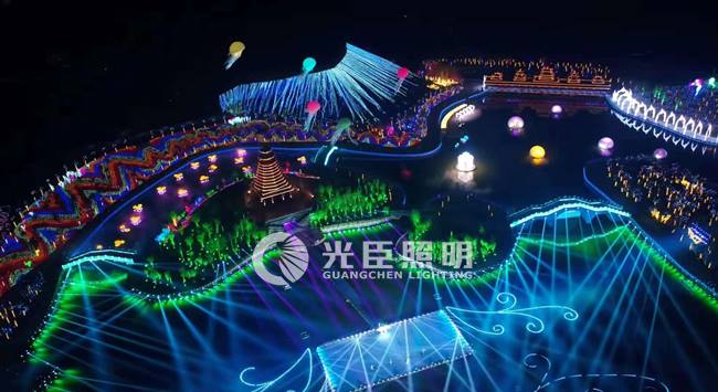 廣東光臣LED洗墻燈廠家，助力貴州黎平縣薩瑪公園燈光秀